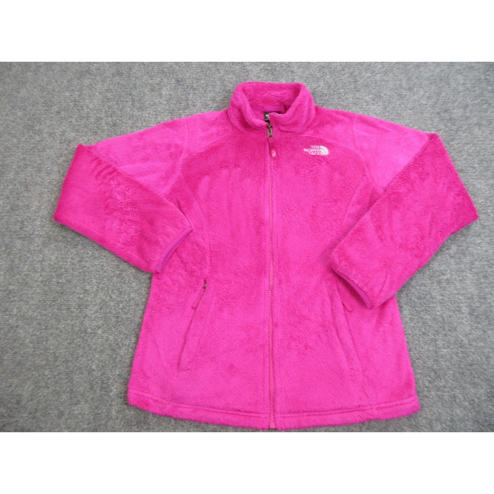 The North Face Jacket Girls Large 14/16 Pink Fleece Full Zip Soft Plush Warm